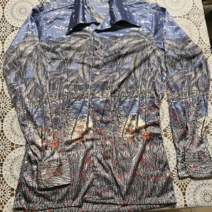 Oleq Cassini by Burma | Blue and Grey | Slim Shirt